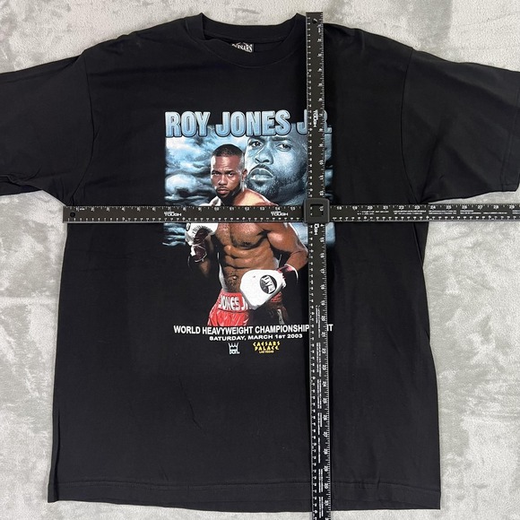Vintage Roy Jones Jr Shirt Mens Extra Large Black Caesars Palace USA 2003 Fight - Picture 4 of 7